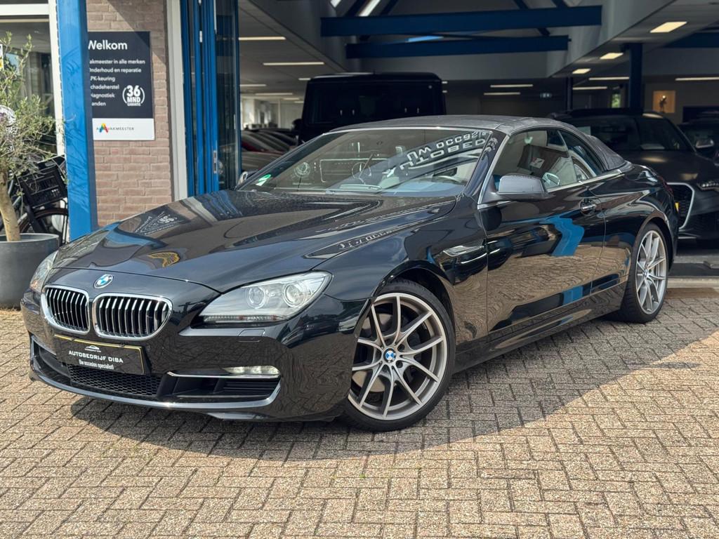 BMW 6-serie Cabrio 640i High Executive 2012 AUT NAVI FULL!, Euro 5, Achterwielaandrijving, Gebruikt, Zwart