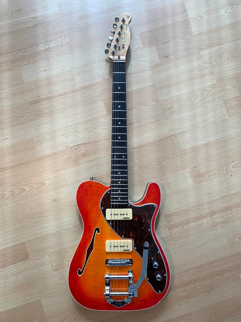 Thinline Telecaster, Wilkinson P90, Bigsby, Ophalen, Nieuw, Solid body, Overige merken