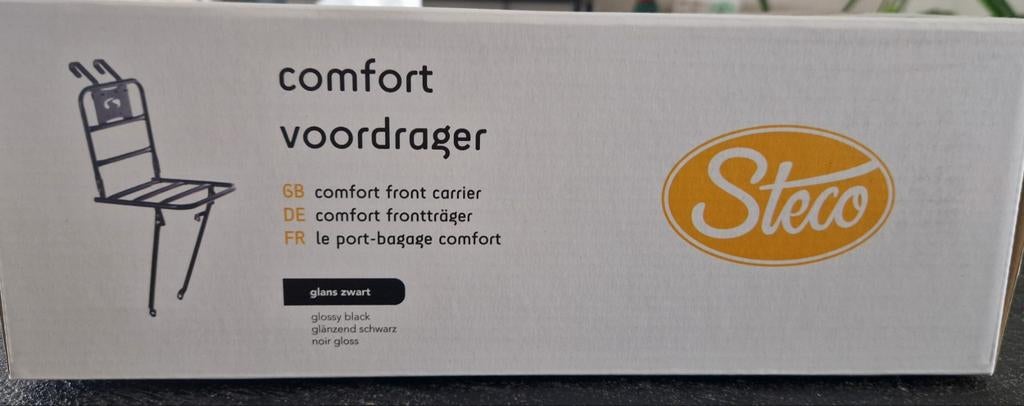 Steco Comfort Voordrager Glans Zwart, Ophalen