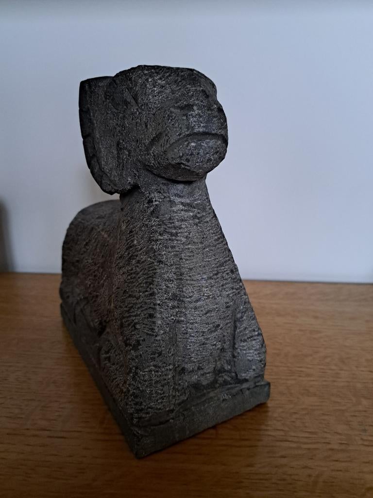 Stenen beeldje van een ram - Uniek decoratiestuk, Ophalen, Minder dan 20 cm, Zoogdier, Steen of Keramiek