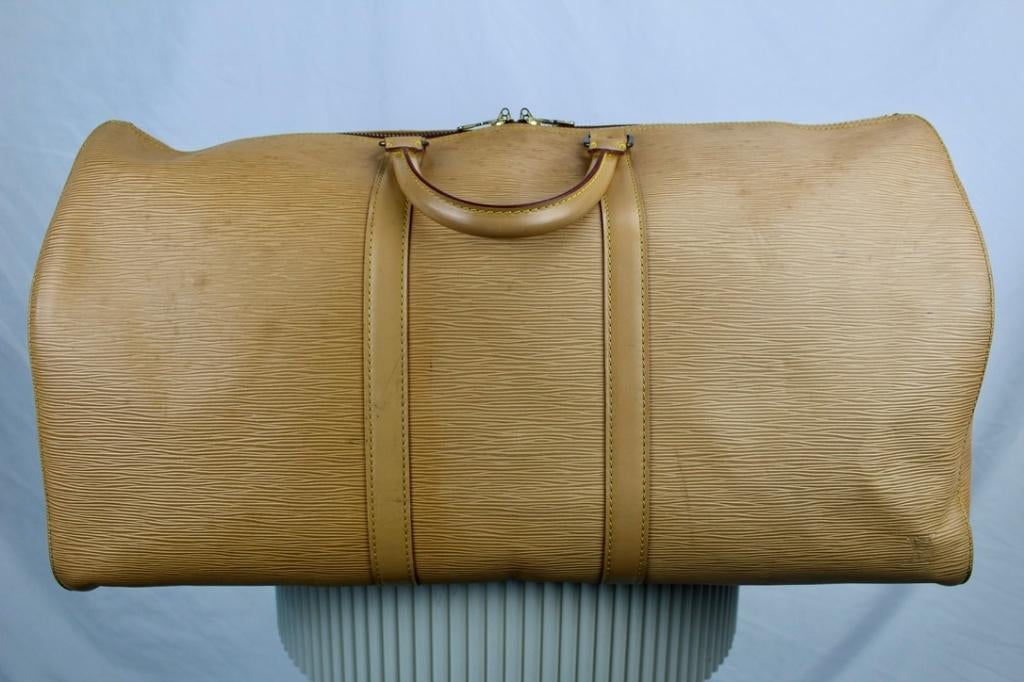Louis Vuitton Keepall 55 Zipang Gold - 1095, 40 tot 60 cm, 30 cm of meer, Gebruikt, Bruin