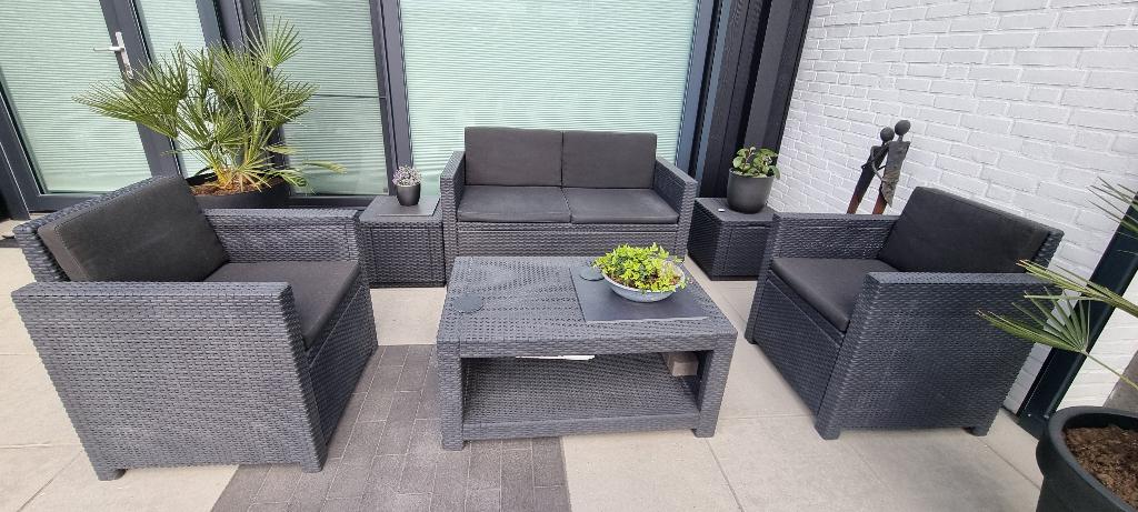 Tuinset Allibert, Ophalen, 4 zitplaatsen, Gebruikt, Bank