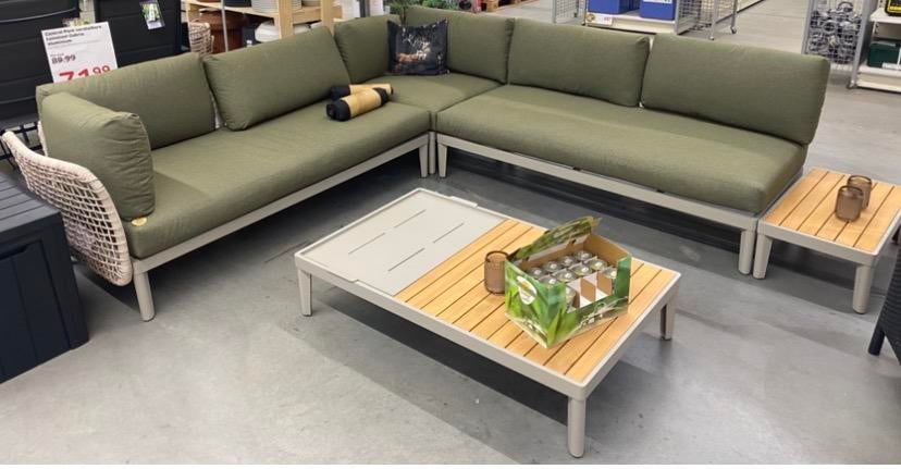 Nieuw! Hoekbank bari, Tuin en Terras, Tuinsets en Loungesets, Ophalen, Nieuw, Aluminium, Bijzettafel