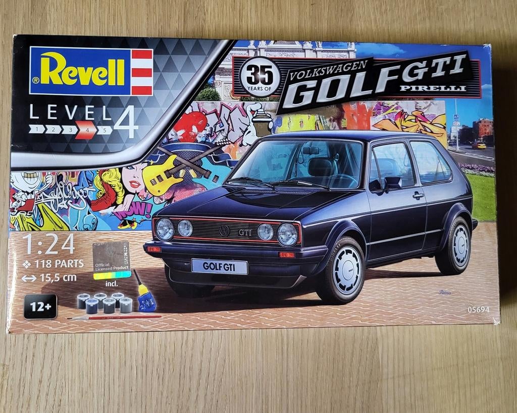 Revell vw golf 1 gti bouwdoos, Ophalen, Groter dan 1:32, Auto, Revell