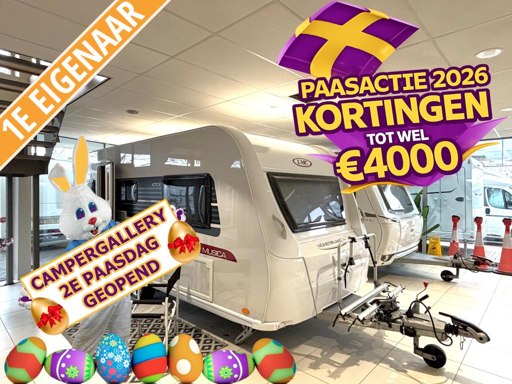 LMC Musica 470 E ENKELE BEDDEN 1E EIGENAAR MOVER VOORTENT, Rondzit, Bedrijf, 4 tot 5 meter, LMC en Münsterland