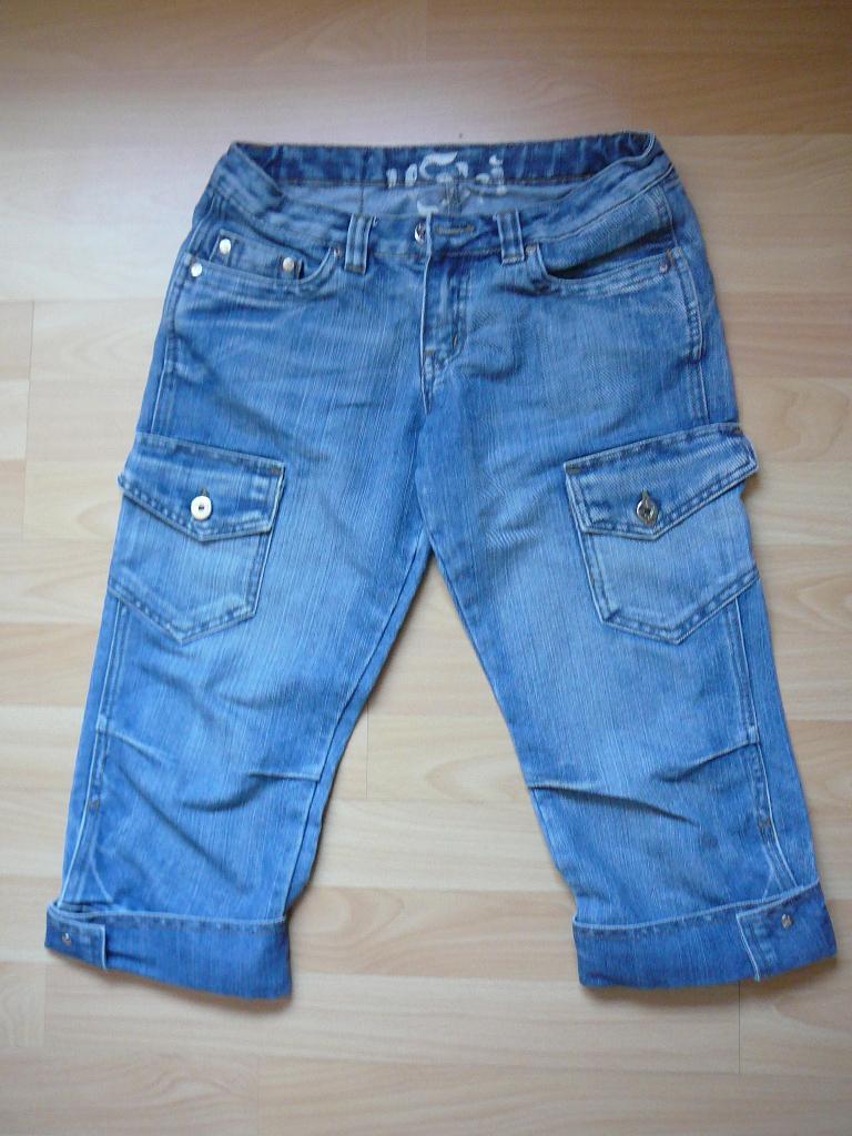 3/4 spijkerbroek Ushi style Coby maat 34, Ophalen, Gedragen, Blauw, W27 (confectie 34) of kleiner