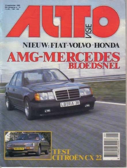 Autovisie 19 1985 : Mercedes Benz 300E AMG - Citroen CX TRS, Ophalen of Verzenden, Gelezen, Algemeen