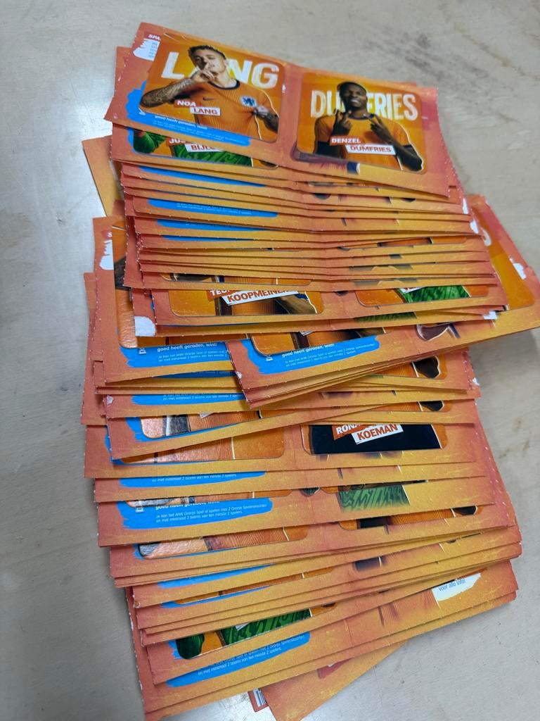 Oranje Spelerkaarten, Ophalen of Verzenden, Gebruikt, Sport