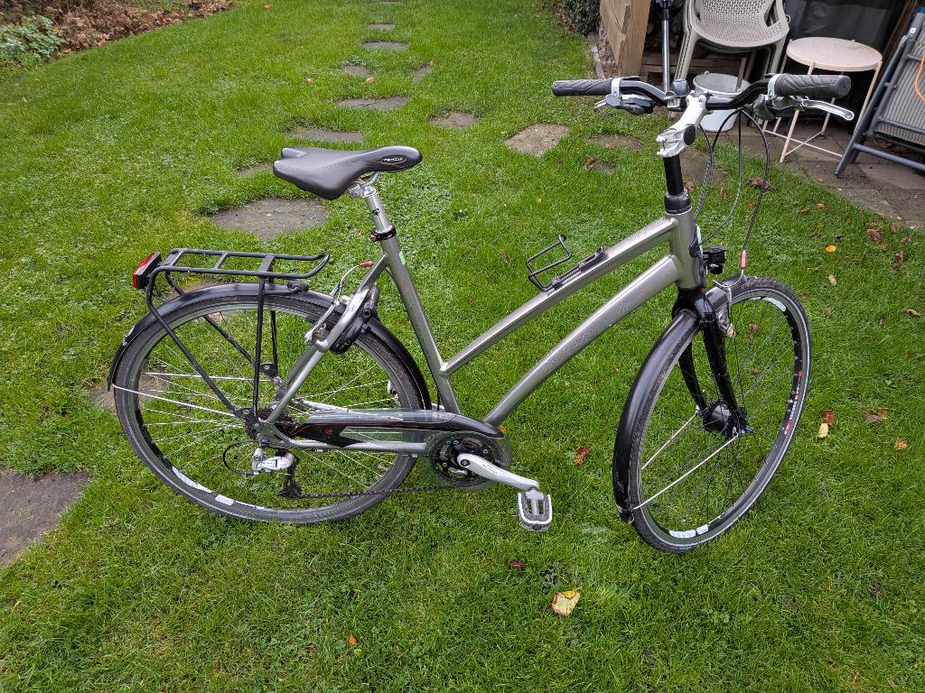 Gazelle tourfiets 57cm met naafdynamo, Ophalen, Versnellingen, 56 cm of meer, Zo goed als nieuw