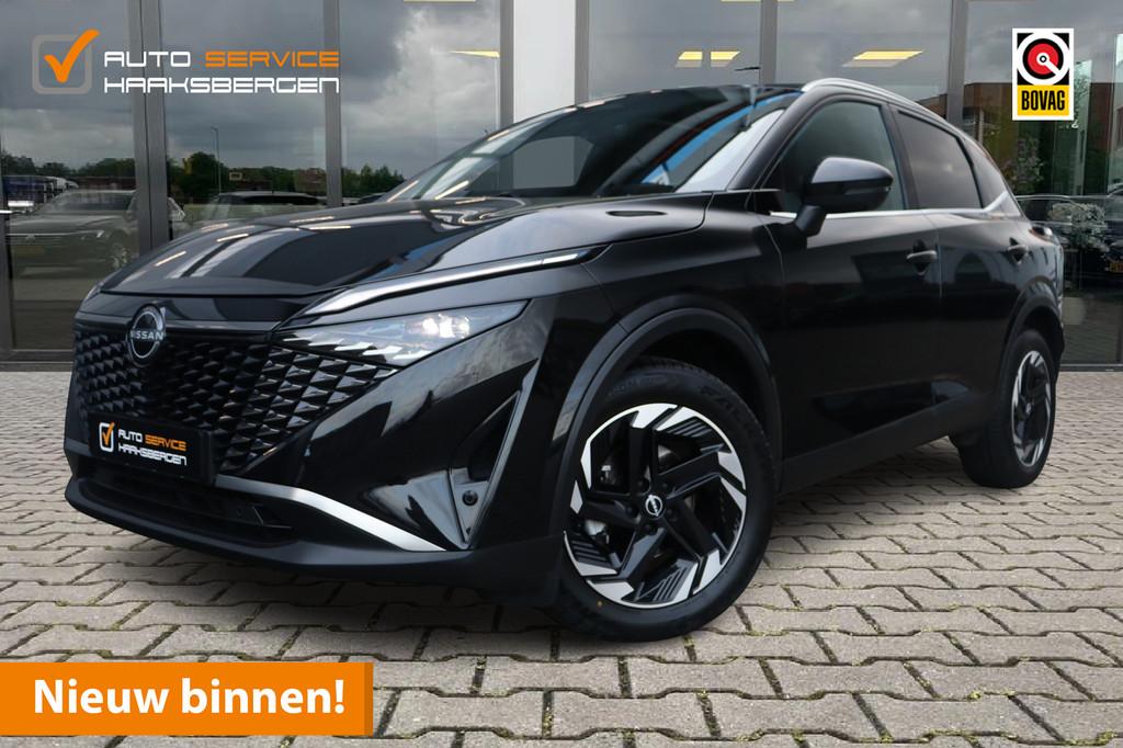 Nissan QASHQAI 1.3 MHEV Xtronic N-Connecta | Pano | 360 Came, Zwart, 4 cilinders, Adaptive Cruise Control, Leder en Stof