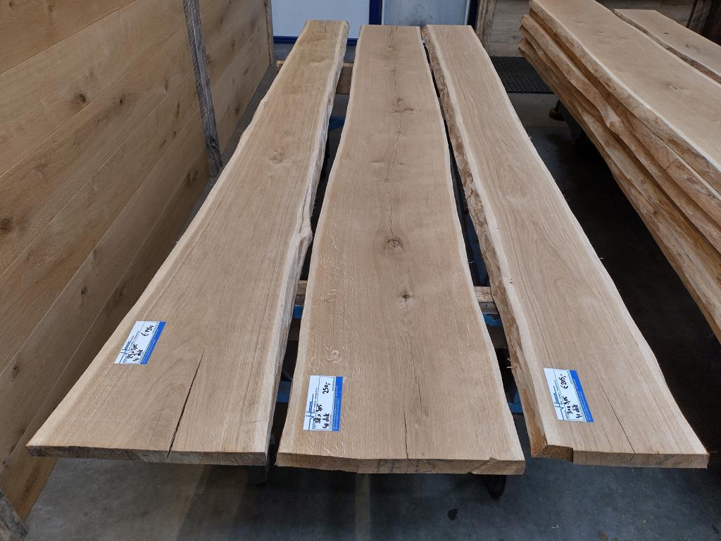 Eiken schaaldelen meubel droog 33mm dik Div breedte