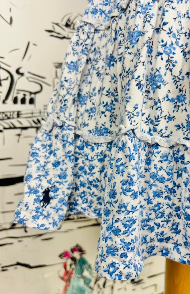 Ralph Lauren floral zomerjurk met smokwerk maat 7, Ralph Lauren, Jurk of Rok, Ralph Lauren EU, Verzenden