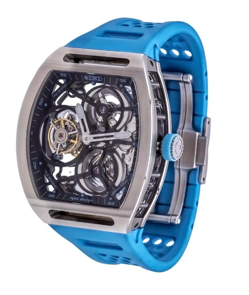 Origineel Zeroo Tourbillon Skeleton watch Limited Japan RM, Overige merken, Staal, Polshorloge, Nieuw