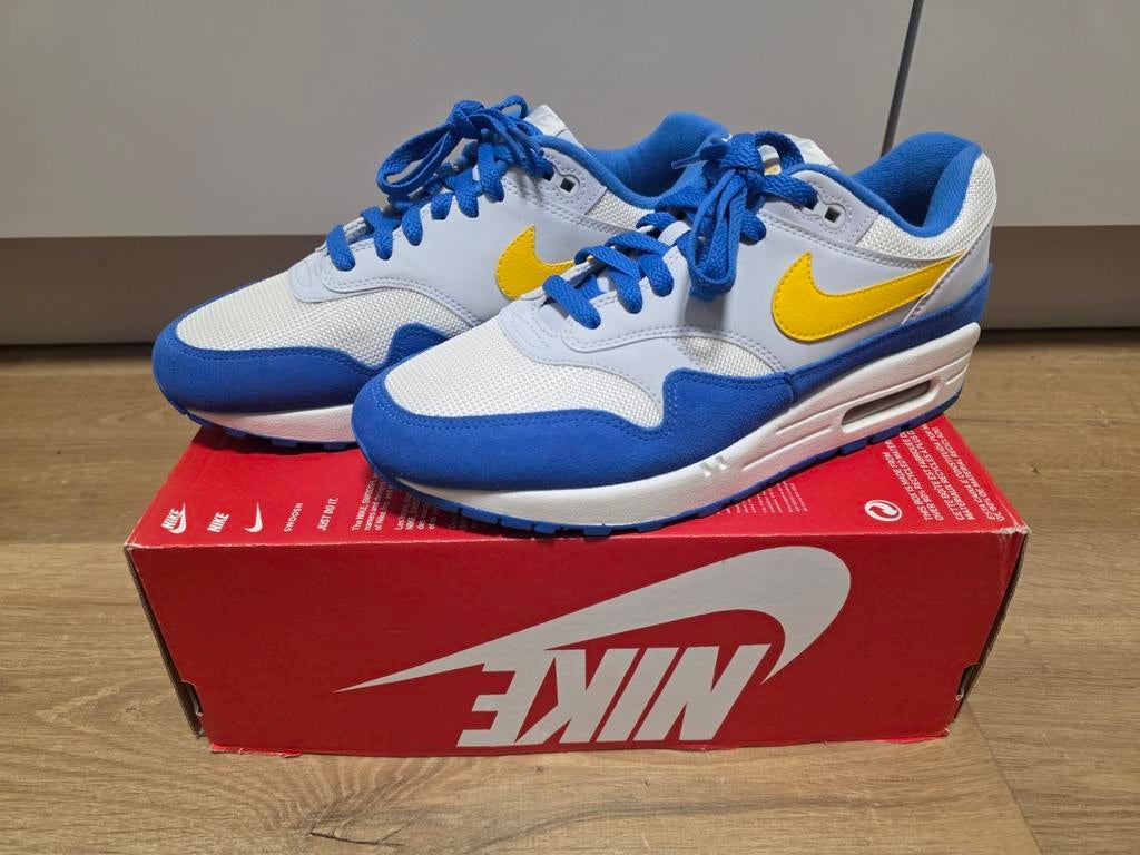 Nike Air Max 1 signal blue - maat 41 (US 8), Ophalen of Verzenden, Zo goed als nieuw, Blauw, Nike