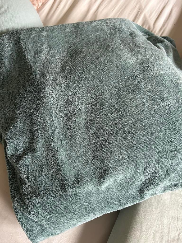 Optidee Optipluche Dekbedovertrek 220x240 - Groen, Ophalen of Verzenden, Zo goed als nieuw, Groen, Dekbedovertrek