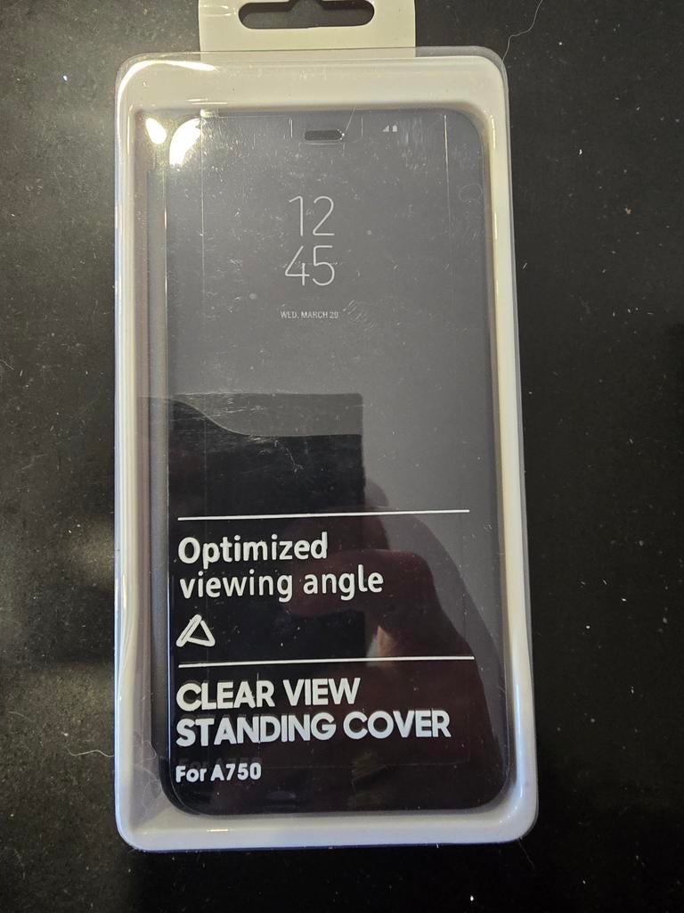 Nieuwe Clear View Standing Cover voor Samsung A750, Ophalen of Verzenden, Nieuw, Overige modellen, Hoesje of Tasje