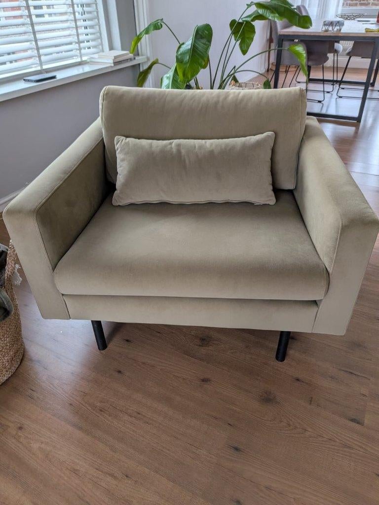 Wehkamp Loveseat Adam - groen, Ophalen, Tweepersoons, 75 tot 100 cm, Zo goed als nieuw