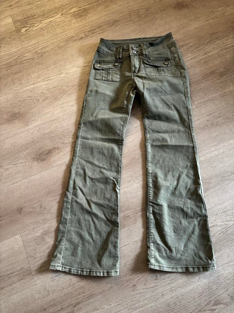 Shein mintgroene broek, maat 28, ongedragen, Nieuw, Ophalen of Verzenden, Maat 34 (XS) of kleiner, Lang