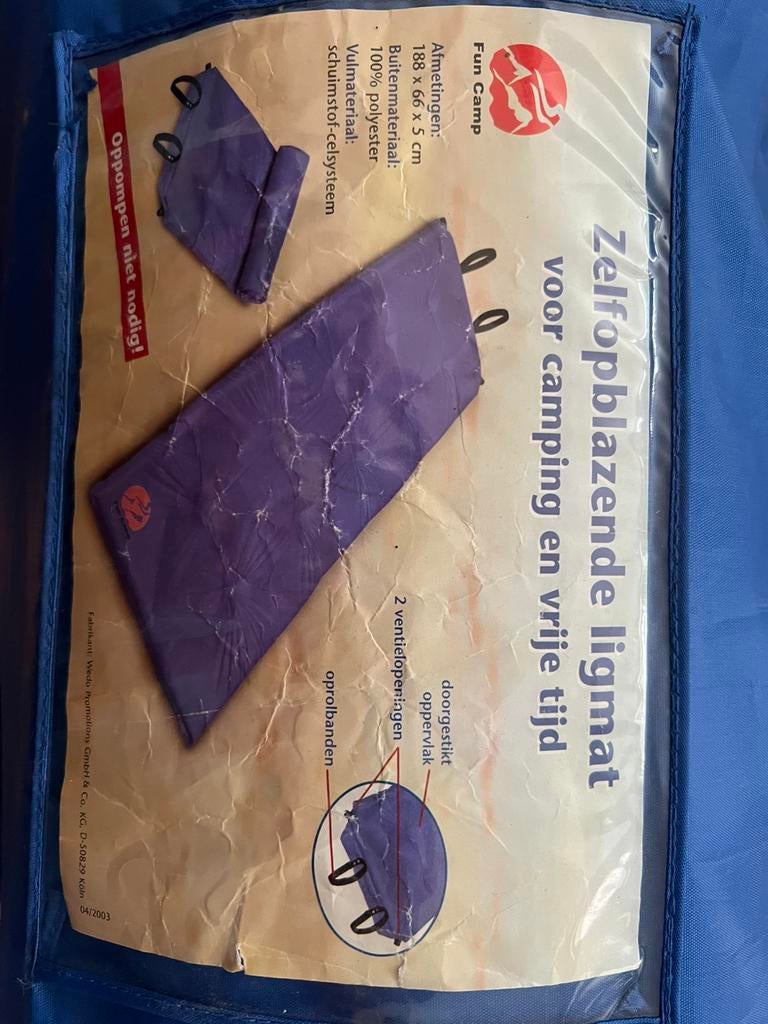 Zelfopblazende ligmat - luchtbed, Ophalen of Verzenden, Zo goed als nieuw