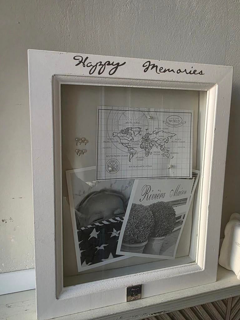 Fotolijst Happy Memories Riviera Maison., Ophalen, Hout, Minder dan 50 cm, Minder dan 50 cm
