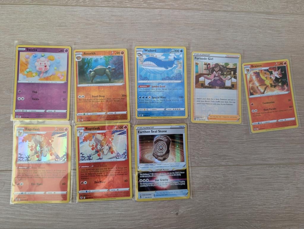 Pokémon TCG: Silver Tempest Reverse Holo Set (8 kaarten), Hobby en Vrije tijd, Verzamelkaartspellen | Pokémon, Ophalen of Verzenden