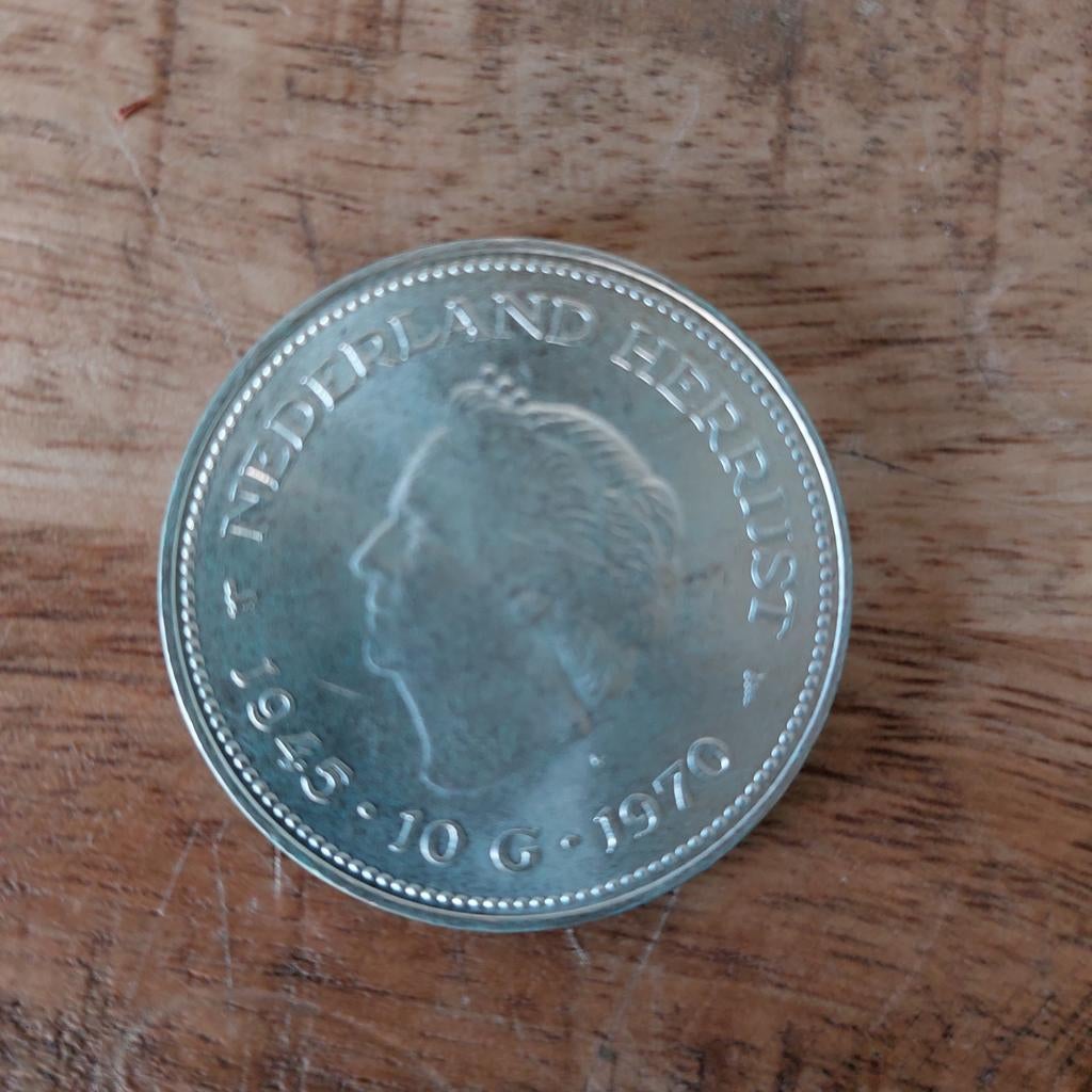 Zilveren tientje 1970, Postzegels en Munten, Munten | Nederland, Koningin Juliana, Zilver, Ophalen of Verzenden, Losse munt