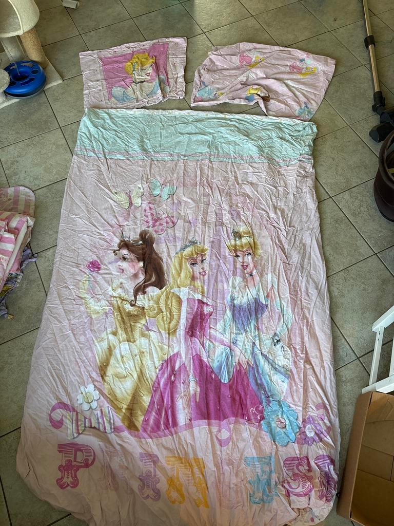 Disney Prinsessen Dekbedovertrek Eenpersoons, Gebruikt, Eenpersoons, Dekbedovertrek, Ophalen of Verzenden