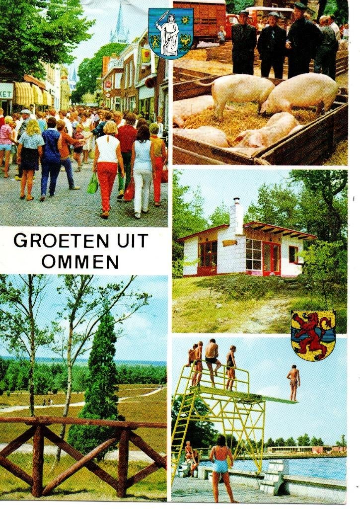 Ommen. Groeten uit. 5 luik., Verzenden, 1960 tot 1980, Gelopen, Overijssel