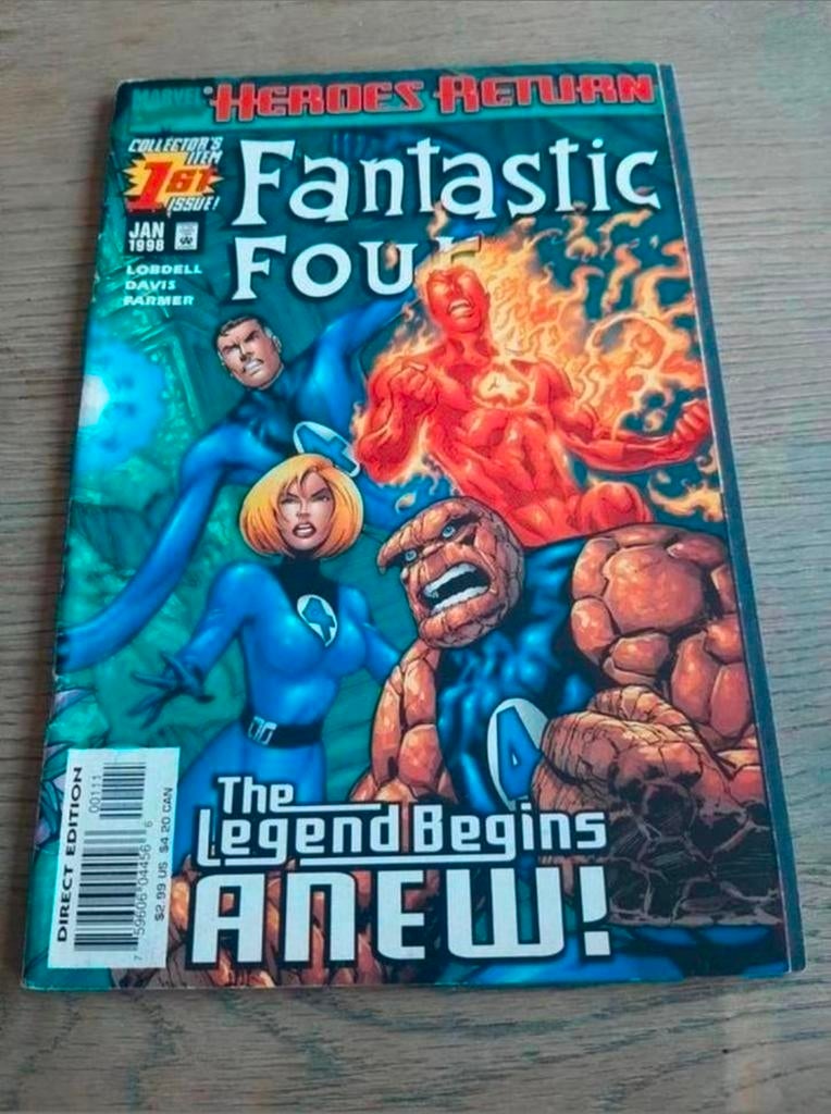 Fantastic Four 1st issue collector's item Heroes return, Eén comic, Marvel Comics, Europa, Ophalen of Verzenden