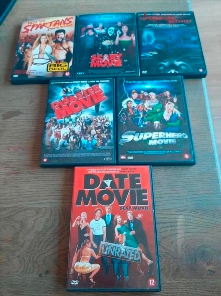 Parodie dvd's o.a. Scary movie, superhero movie., Vanaf 12 jaar, Ophalen of Verzenden, Zo goed als nieuw