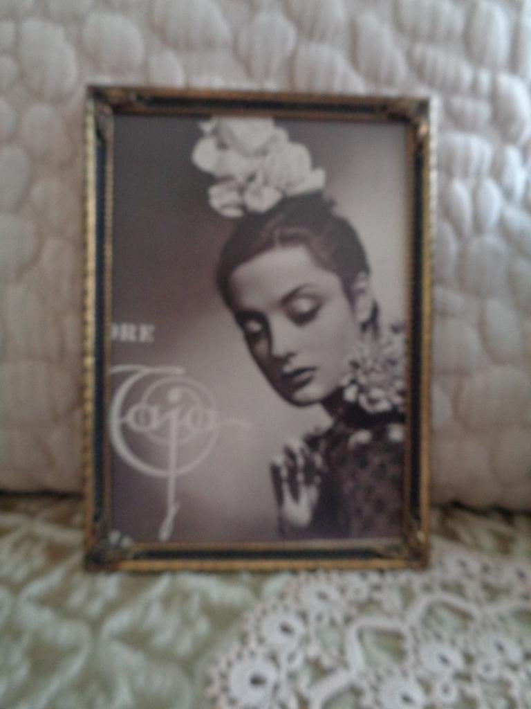 Brocante Bewerkte Fotolijst met Hoekjes ** Mimosa **, Antiek en Kunst, Ophalen of Verzenden