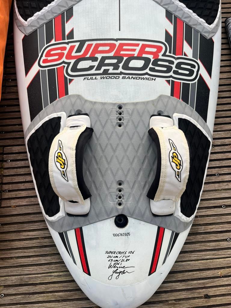 Herintreder complete JP slalom - freeride set met 6,6 en 7,2, Watersport en Boten, Windsurfen, Ophalen, Gebruikt, Minder dan 250 cm