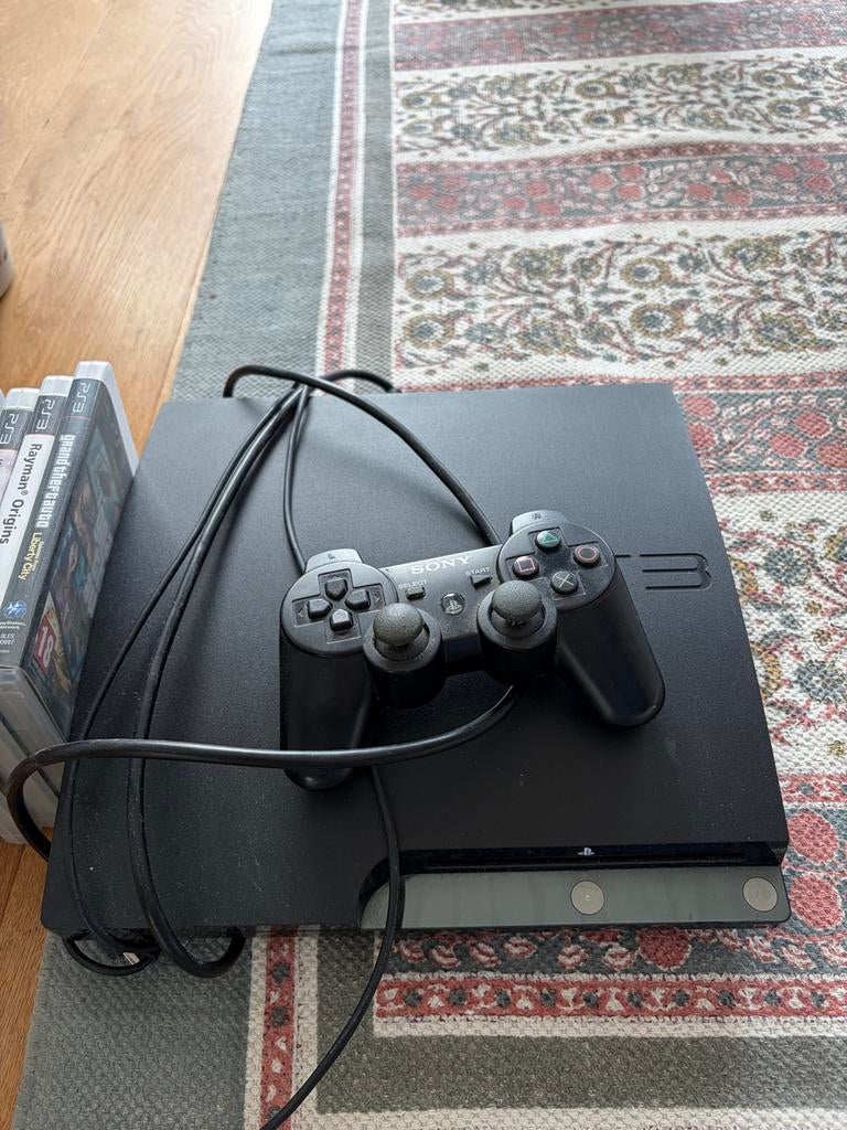 Sony PlayStation 3 met controller en games, Ophalen, Met 1 controller, Slim, Gebruikt