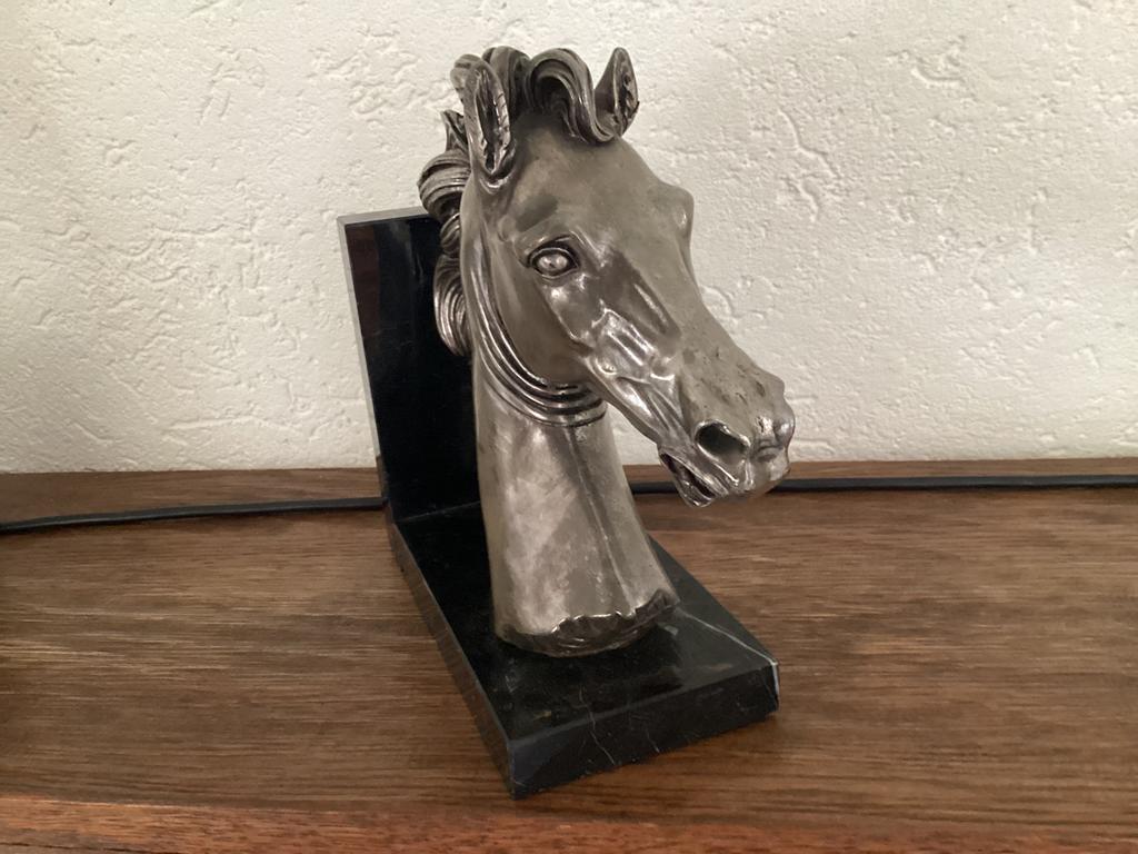 Paardenhoofd van Tin. Zeldzaam, Ophalen of Verzenden