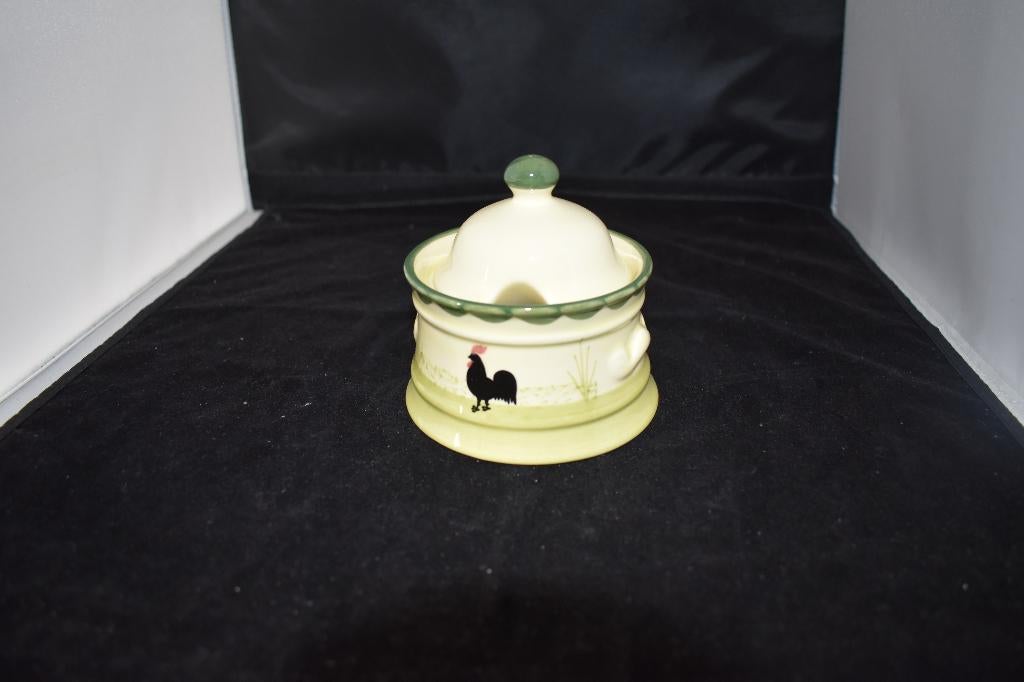 Suikerpot Kip Haan servies, Overige materialen, Overige typen, Info@detagrijn,com, Nieuw