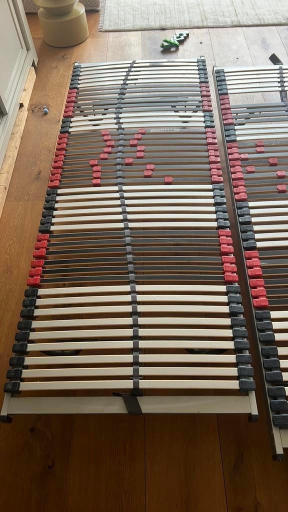 Twee lattenbodems 80x210, Ophalen, Gebruikt, Eenpersoons, 210 cm