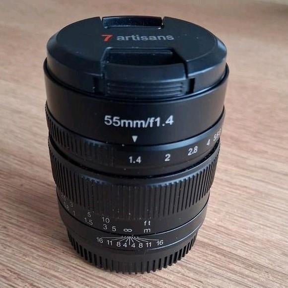 7artisans 55mm f/1.4 lens voor Micro Four Thirds camera's, Ophalen of Verzenden, Zo goed als nieuw, Standaardlens