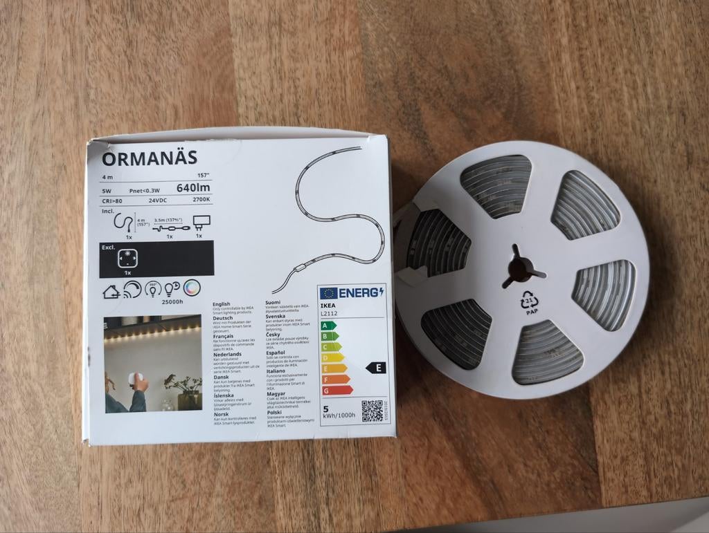 IKEA ORMANÄS LED-lichtstrip 4m, Ophalen of Verzenden