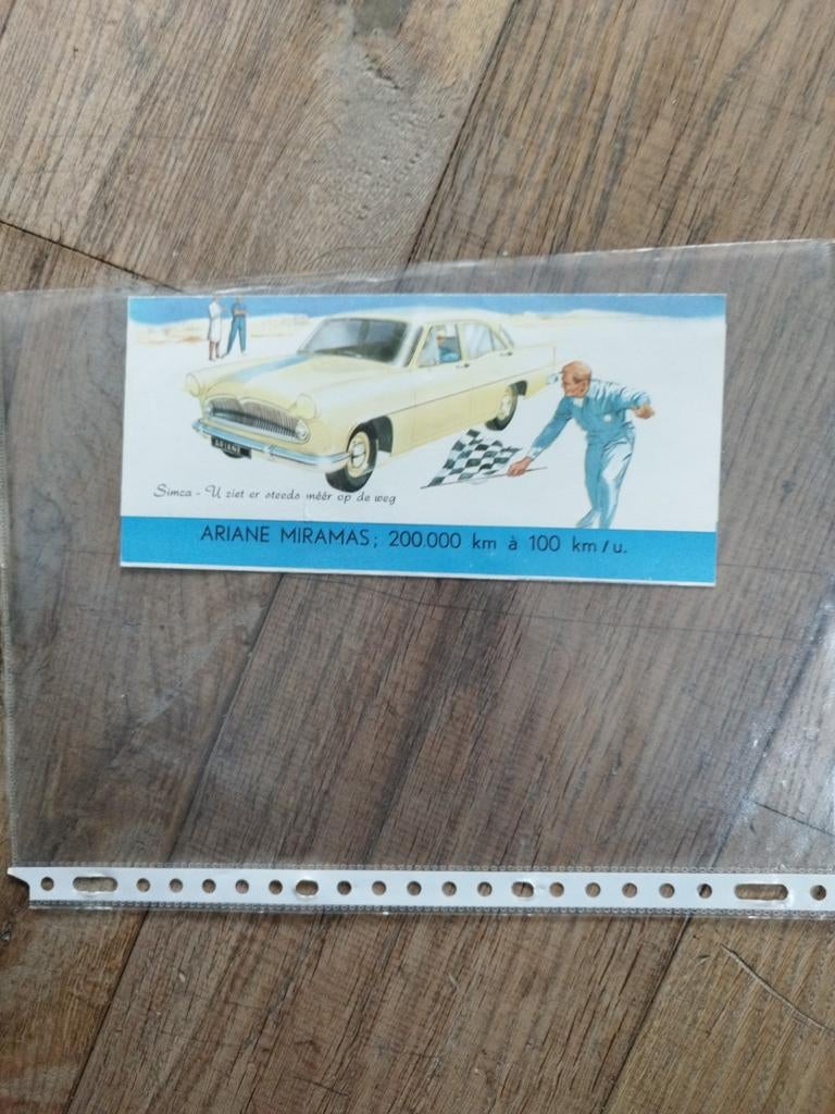 Simca Ariane Miramas folder uit 1961 - Zeldzaam!, Boeken, Gelezen, Overige merken, Simca, Ophalen of Verzenden