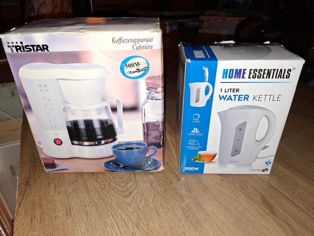 Koffiezetapparaat en waterkoker camping, Ophalen