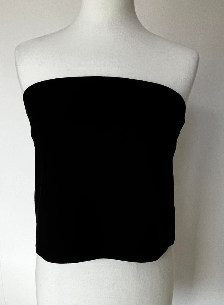 Vanilia zwarte strapless top maat 40, Kleding | Dames, Tops, Maat 38/40 (M), Zwart, Ophalen of Verzenden, Zo goed als nieuw