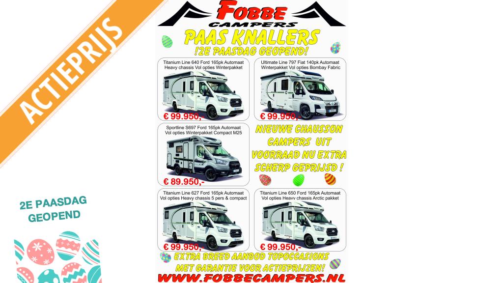 NIEUW 2026 De Chausson Titanium Line 640 Met 165PK AUTOMAAT, Automaat, Ringverwarming, Ford, Diesel
