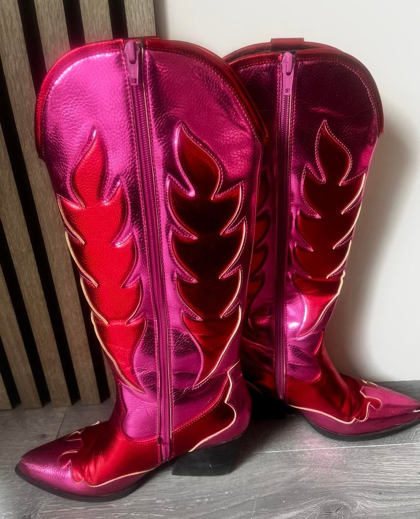 Most Wanted Cowbow laarzen, Hoge laarzen, Ophalen of Verzenden, Zo goed als nieuw, Roze