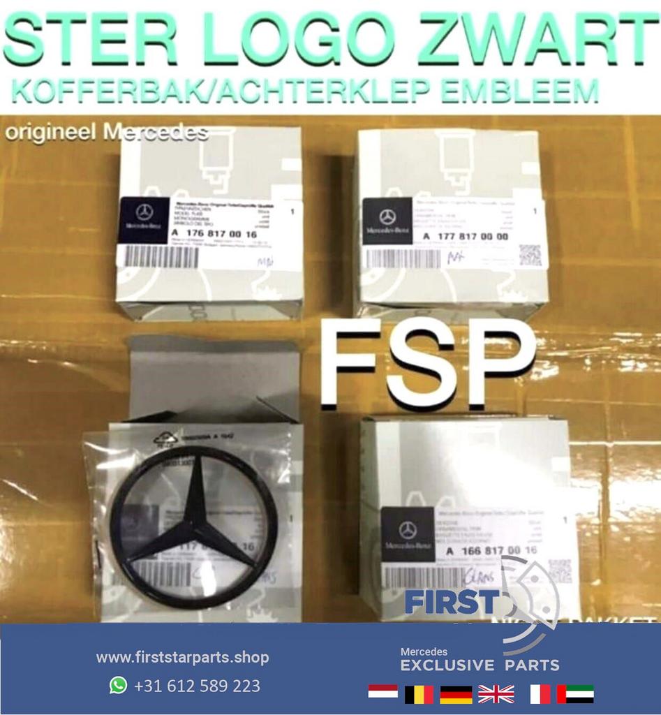 AMG kofferklep STER ZWART Mercedes achterklep LOGO CLA45 W11, Gebruikt, -, Ophalen of Verzenden, -