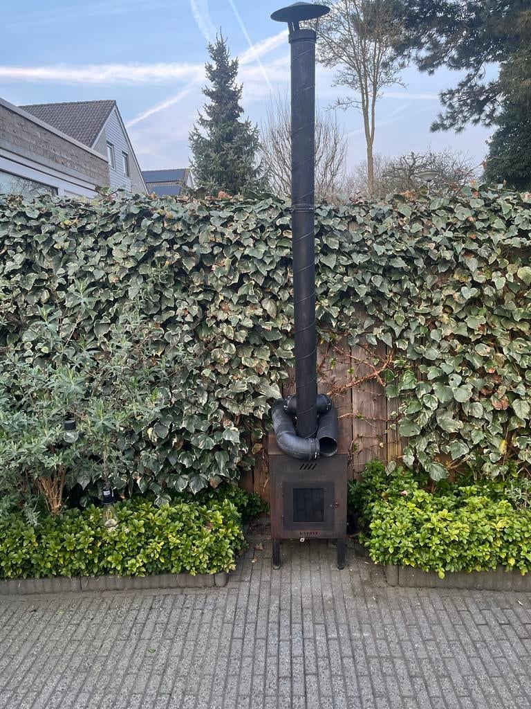 Pallet kachel voor buiten, Ophalen, Gebruikt, Pelletkachel, Vrijstaand