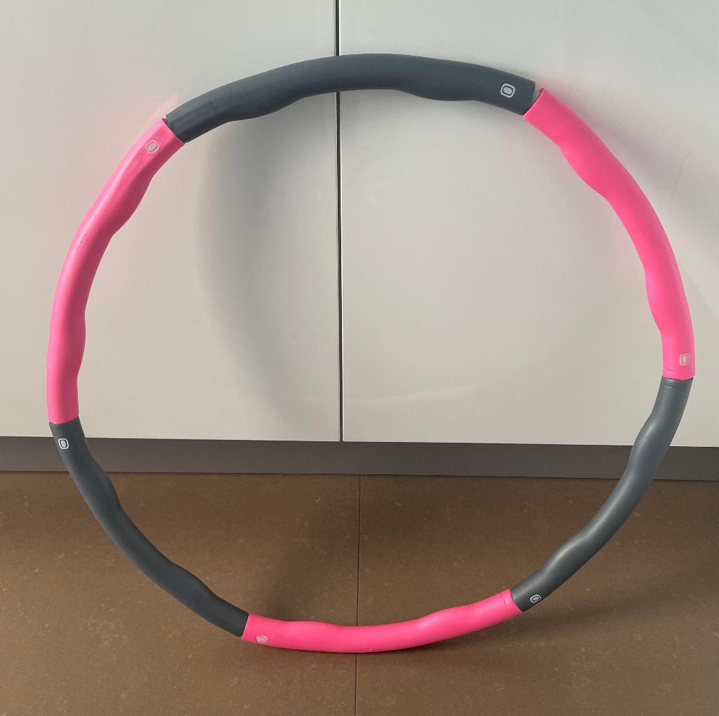 fitness hoelahoep hula hoop / sport hulahoepel grijs roze, Ophalen of Verzenden