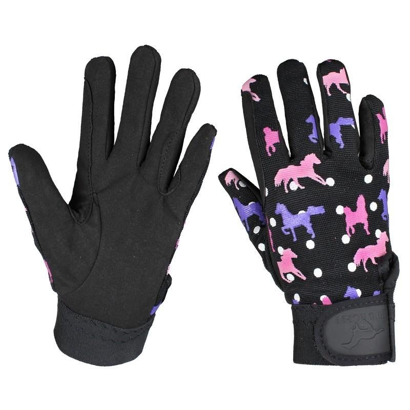 Cerise Red Horse handschoenen XS S M en L roze paardjes, Overige typen, Nieuw, Ophalen of Verzenden, Info@horka.com