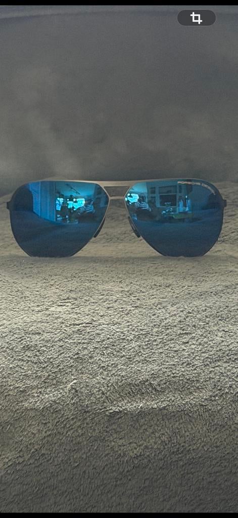 Porsche Design Zonnebril met Blauwe Spiegelglazen, Overige merken, Zonnebril, Blauw, Ophalen of Verzenden