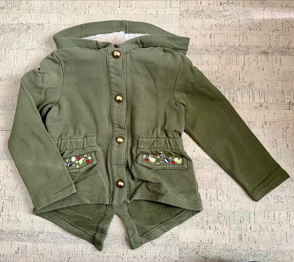 Original Marines Khaki fleecejas / vest - Maat 104, Ophalen of Verzenden, Zo goed als nieuw, Meisje, Trui of Vest