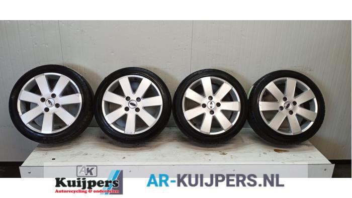 Sportvelgenset + banden van een Ford Fiesta, Auto-onderdelen, Banden en Velgen, Gebruikt, -, -, -